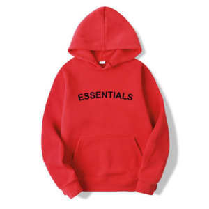 Essentials Red Hoodie – Stylish & Comfortable Fit