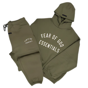 Essentials Olive Green Tracksuit – Stylish & Comfortable